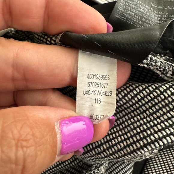 2/$30 White House Black Market The Slim Ankle Micro Check Slack Pants 14 #9976 - Picture 9 of 11